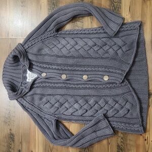 Frank & Eileen Gray Cable Knit Cardigan